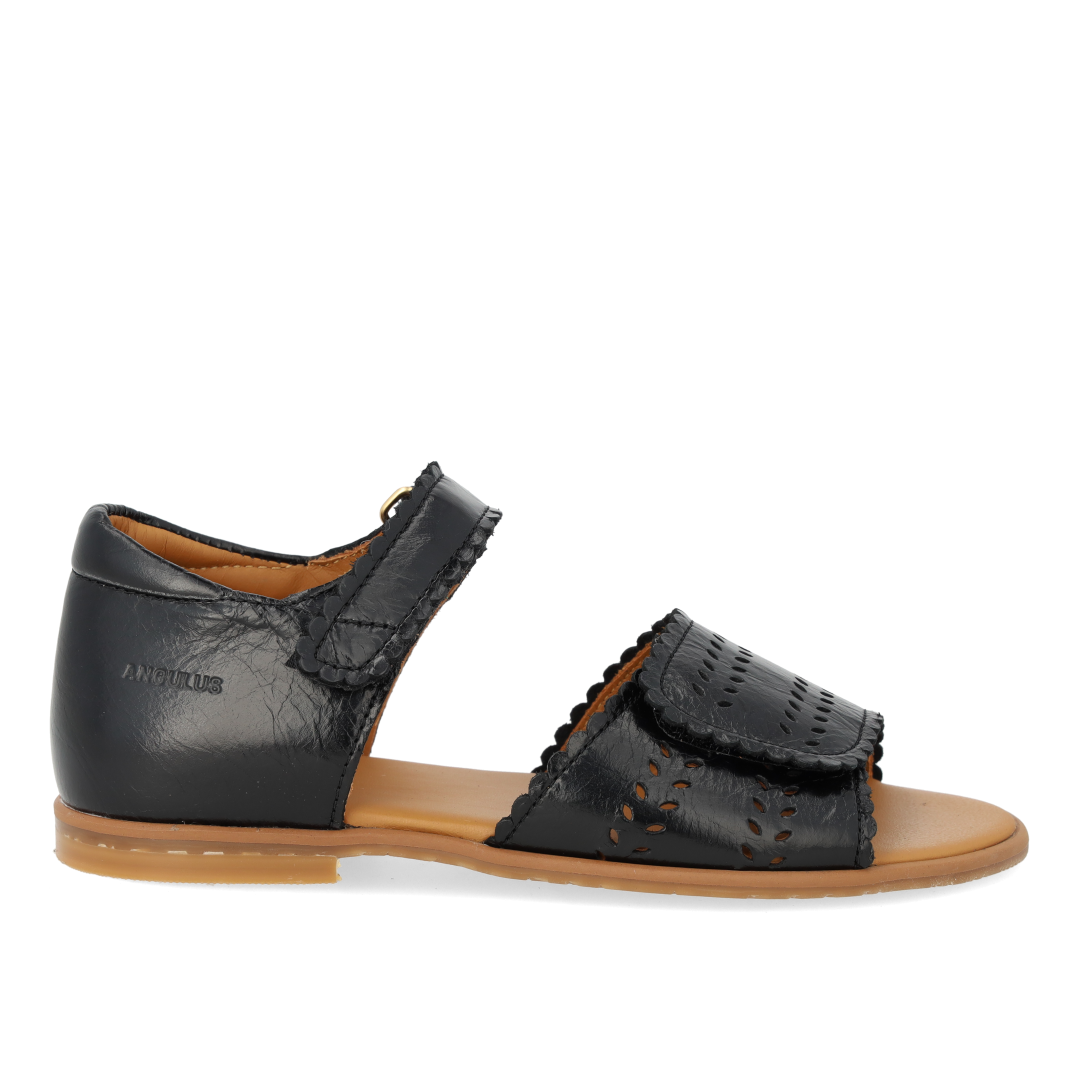 Perforated sandal with double velcro