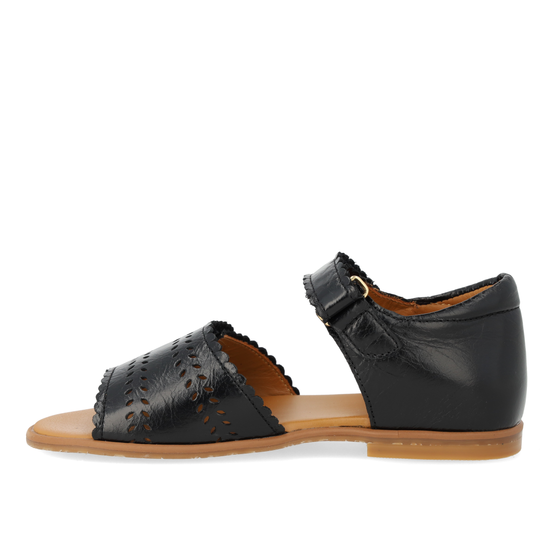 Perforated sandal with double velcro