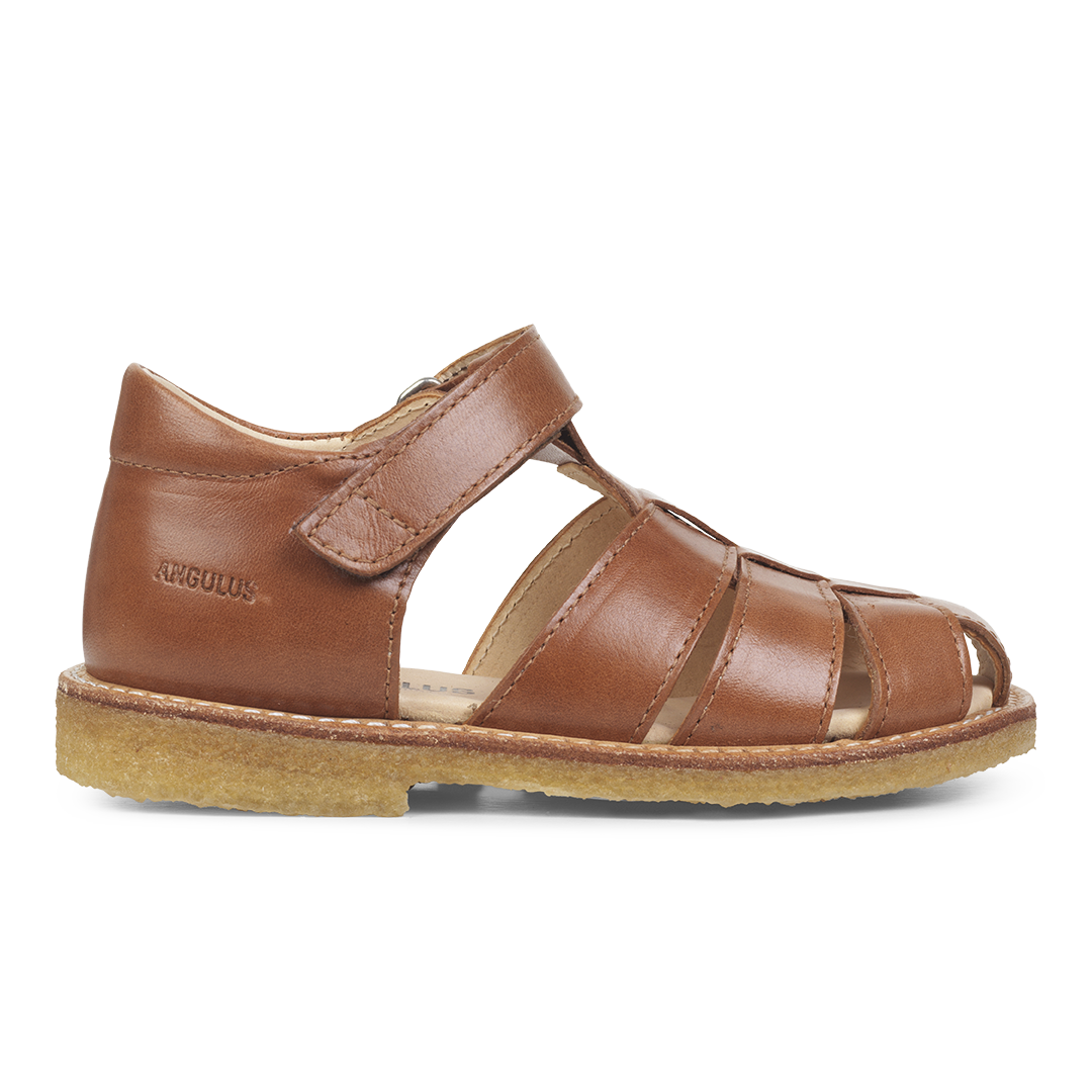 ANGULUS 5026-101 Sandal with adjustable velcro closure - BROWN – ANGULUS COM
