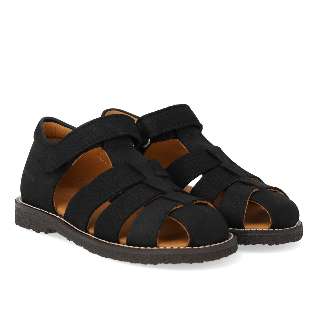 Classic suede sandal with velcro