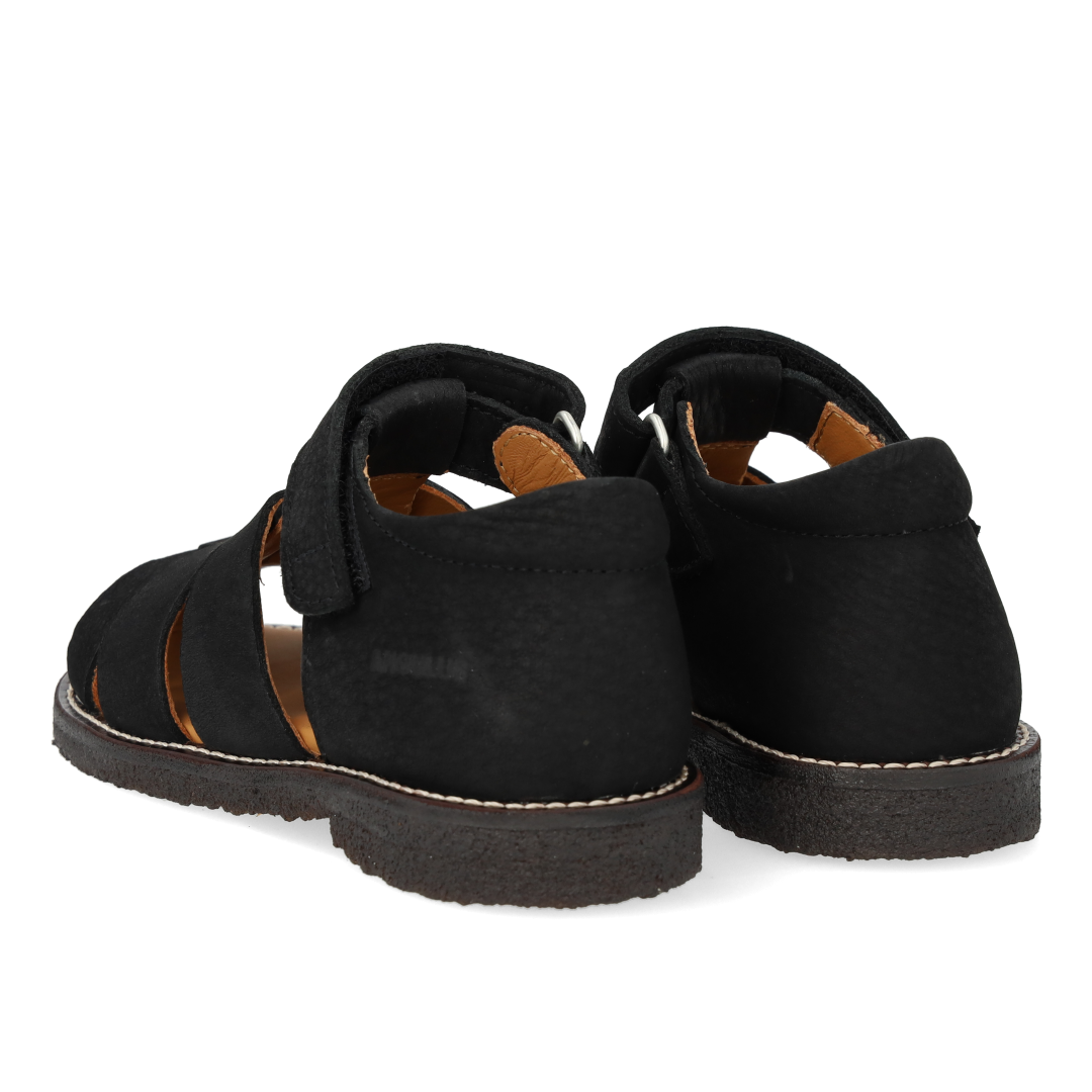 Classic suede sandal with velcro