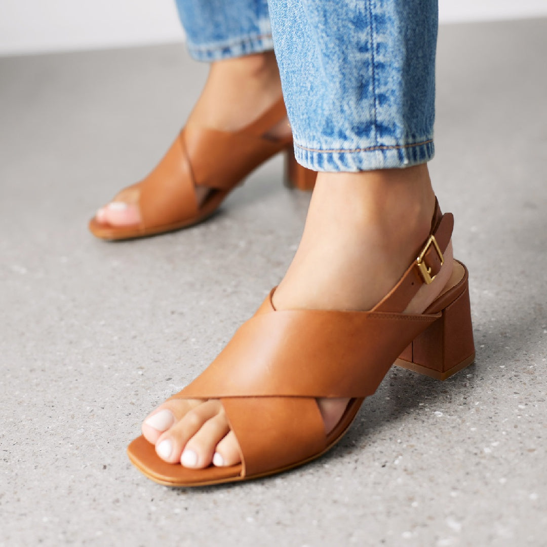 Block heel sandal