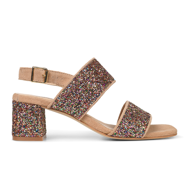Strap sandal in sparkling glitter