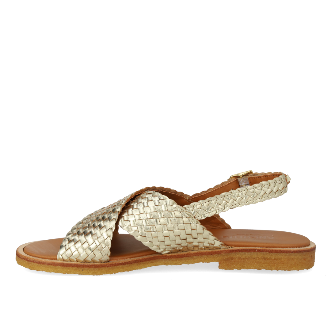 Hand-braided classic crisscross sandal