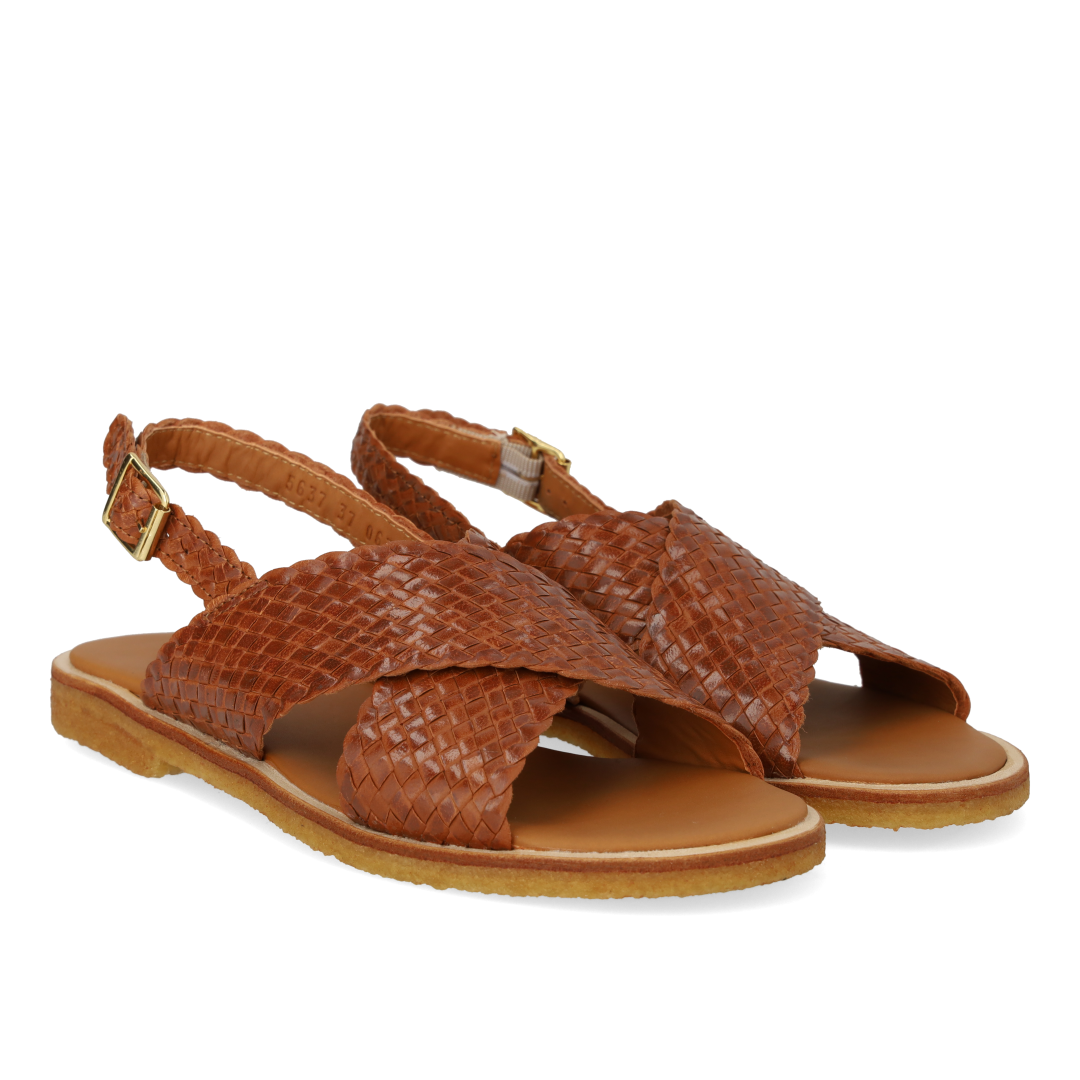 Handwoven classic cross-strap sandal