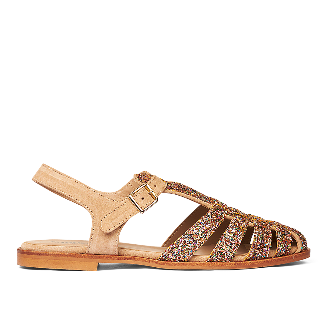 Classic Fisherman’s sandal with sparkling glitter