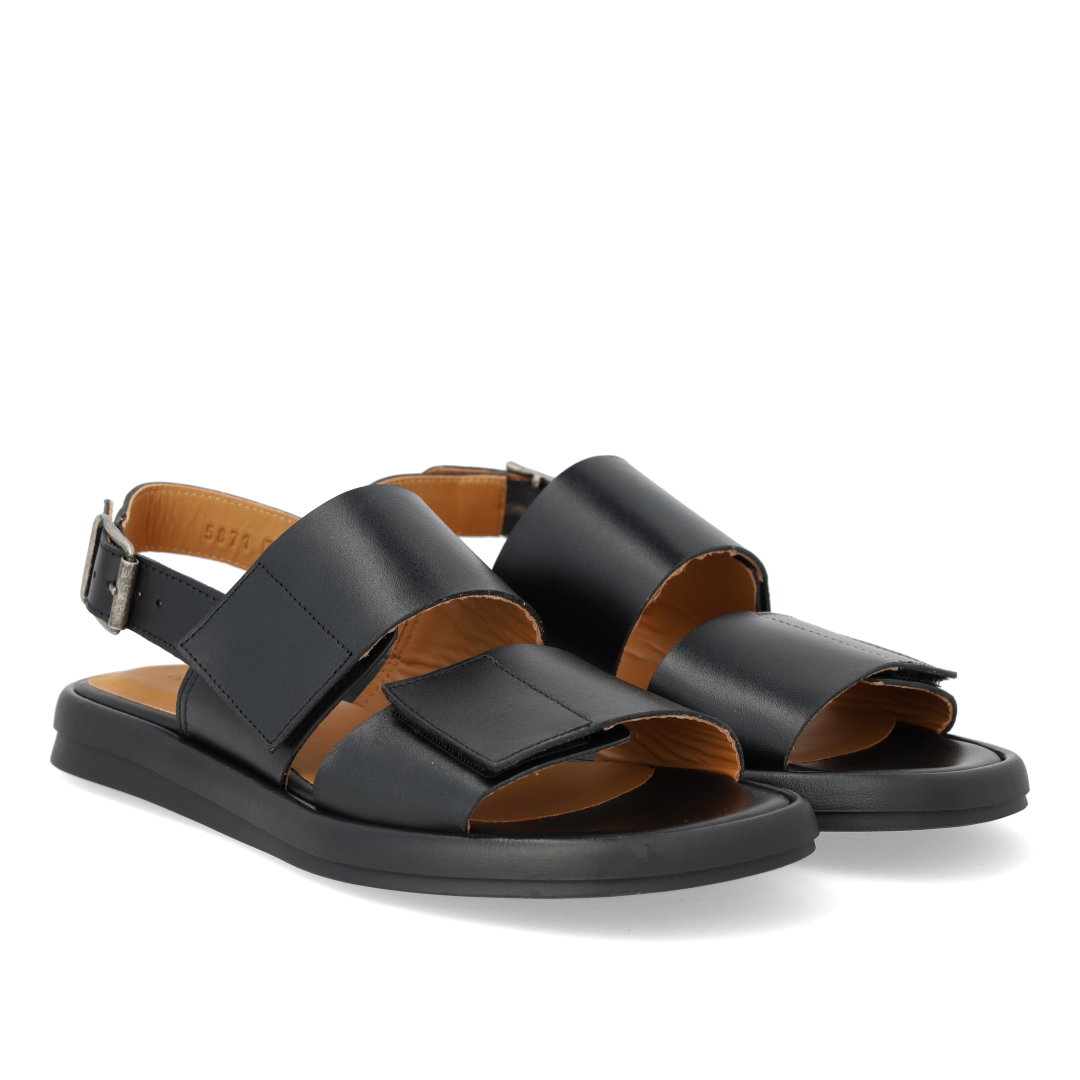 Sandal with adjustable Velcro straps
