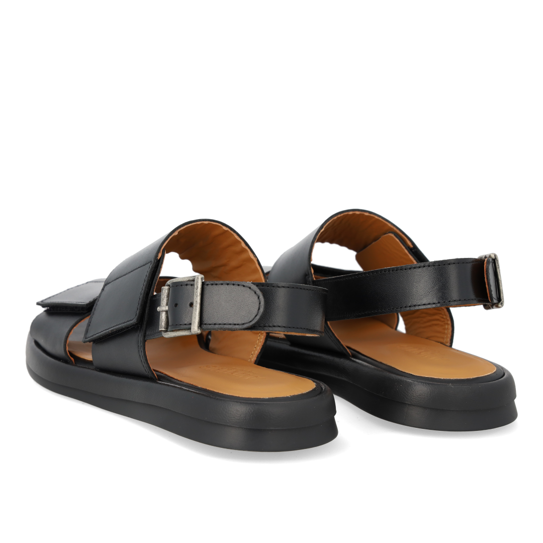 Sandal with adjustable Velcro straps