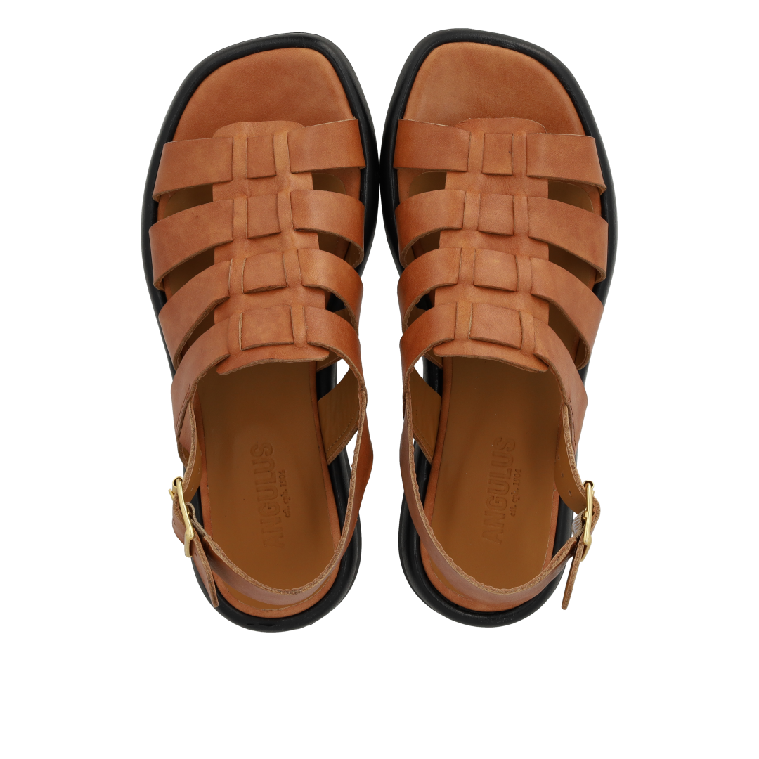 Gladiator-inspired strap sandal