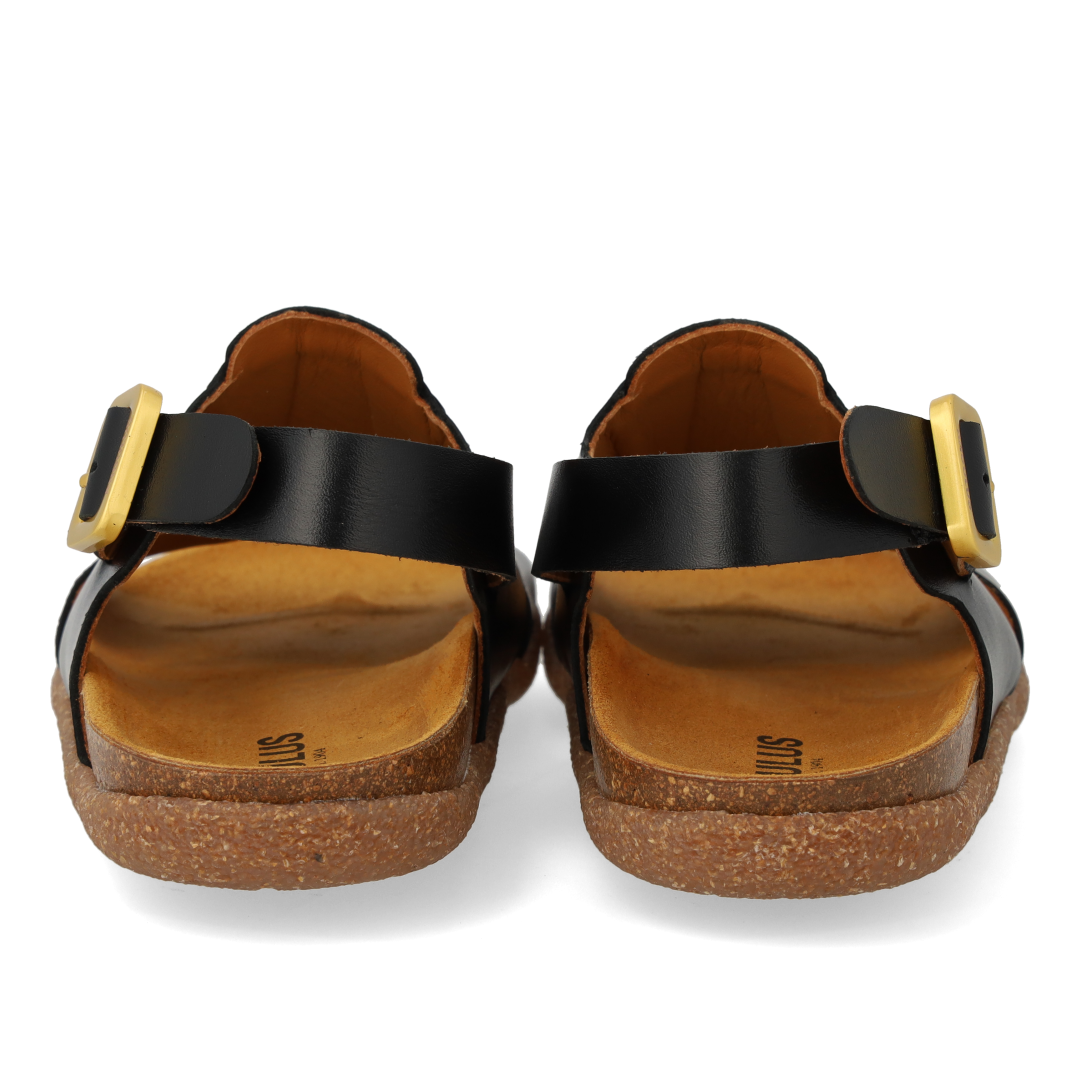 Footbed sandal with stitching details