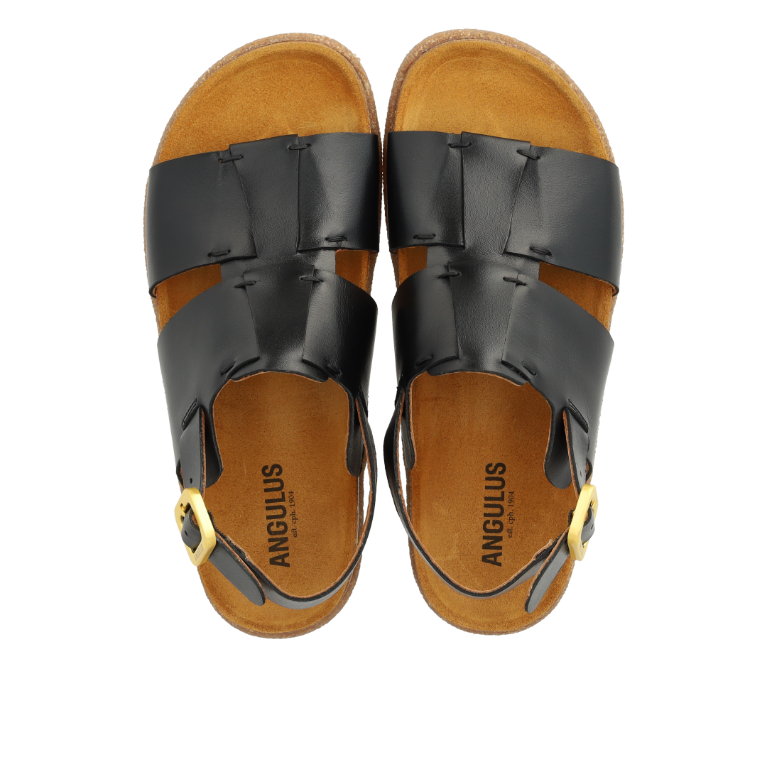 Footbed sandal with stitching details