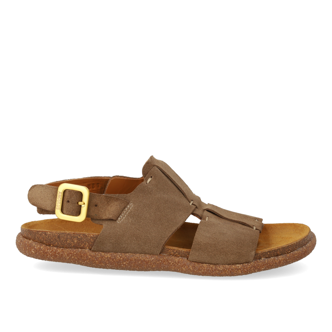 Footbed sandal with stitching details