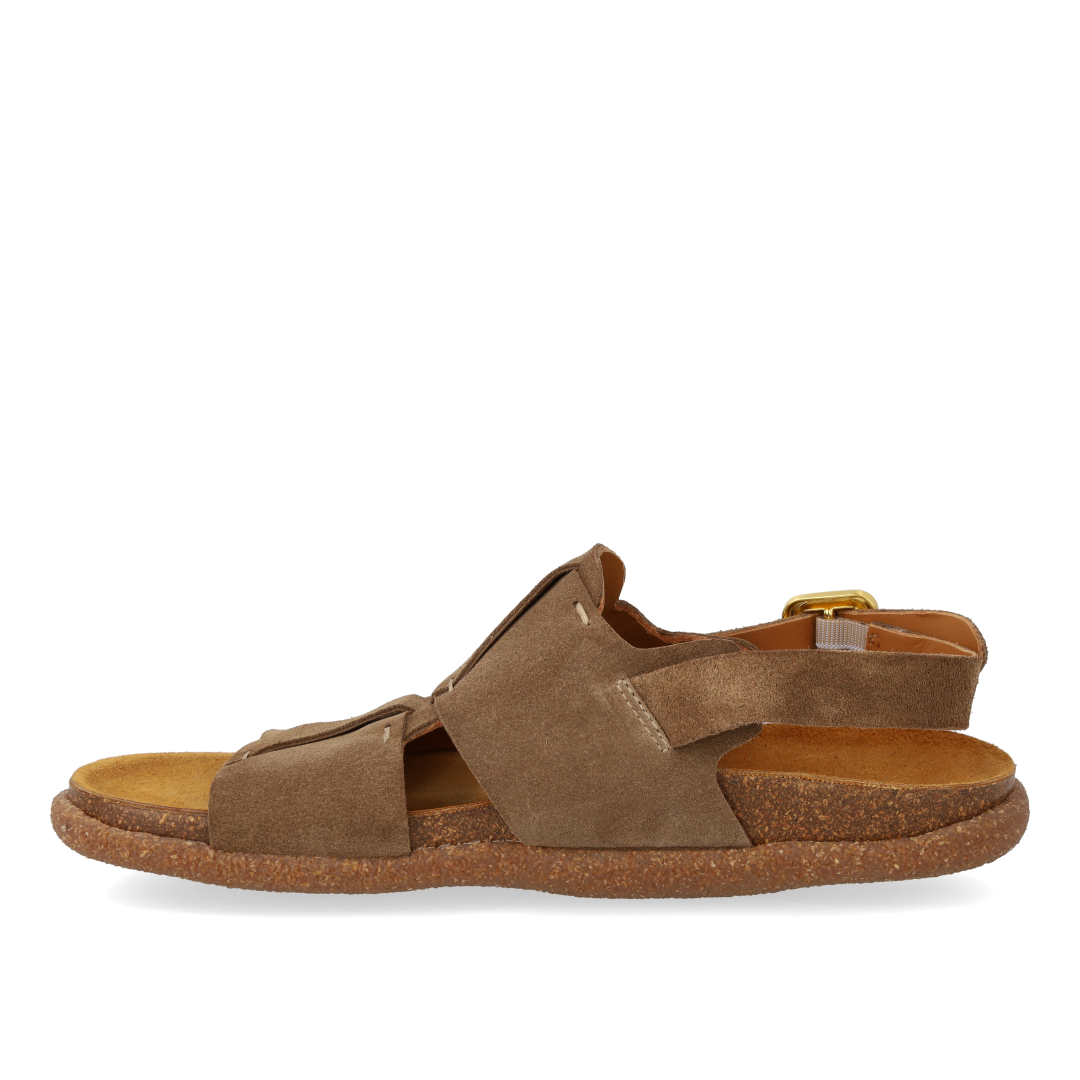 Footbed sandal with stitching details