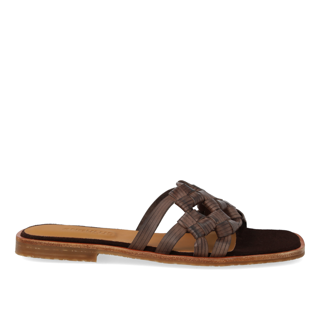 Slip-on sandal with braided detail