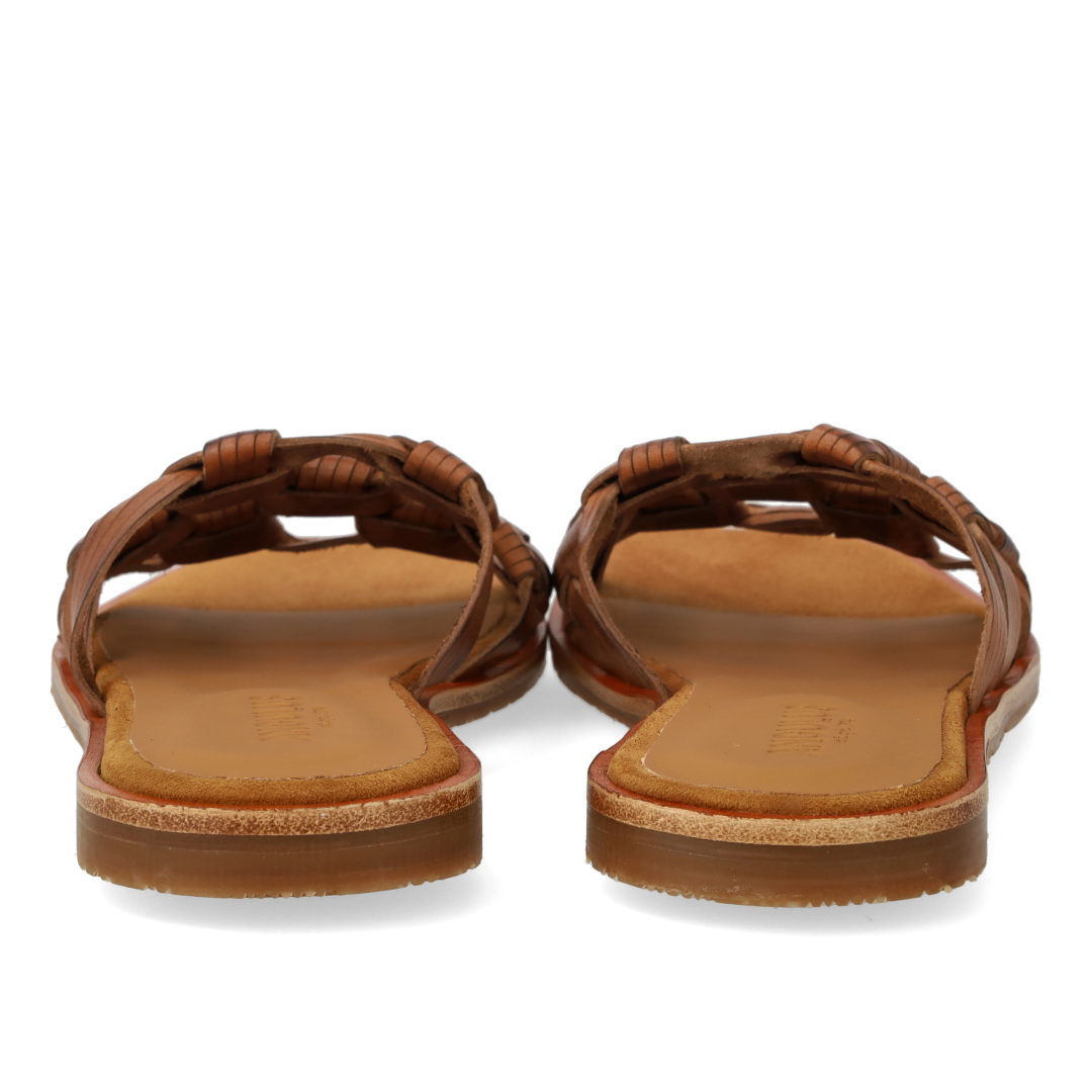 Slip-on sandal with braided detail