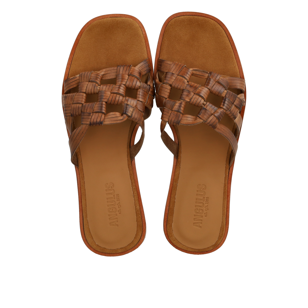 Slip-on sandal with braided detail