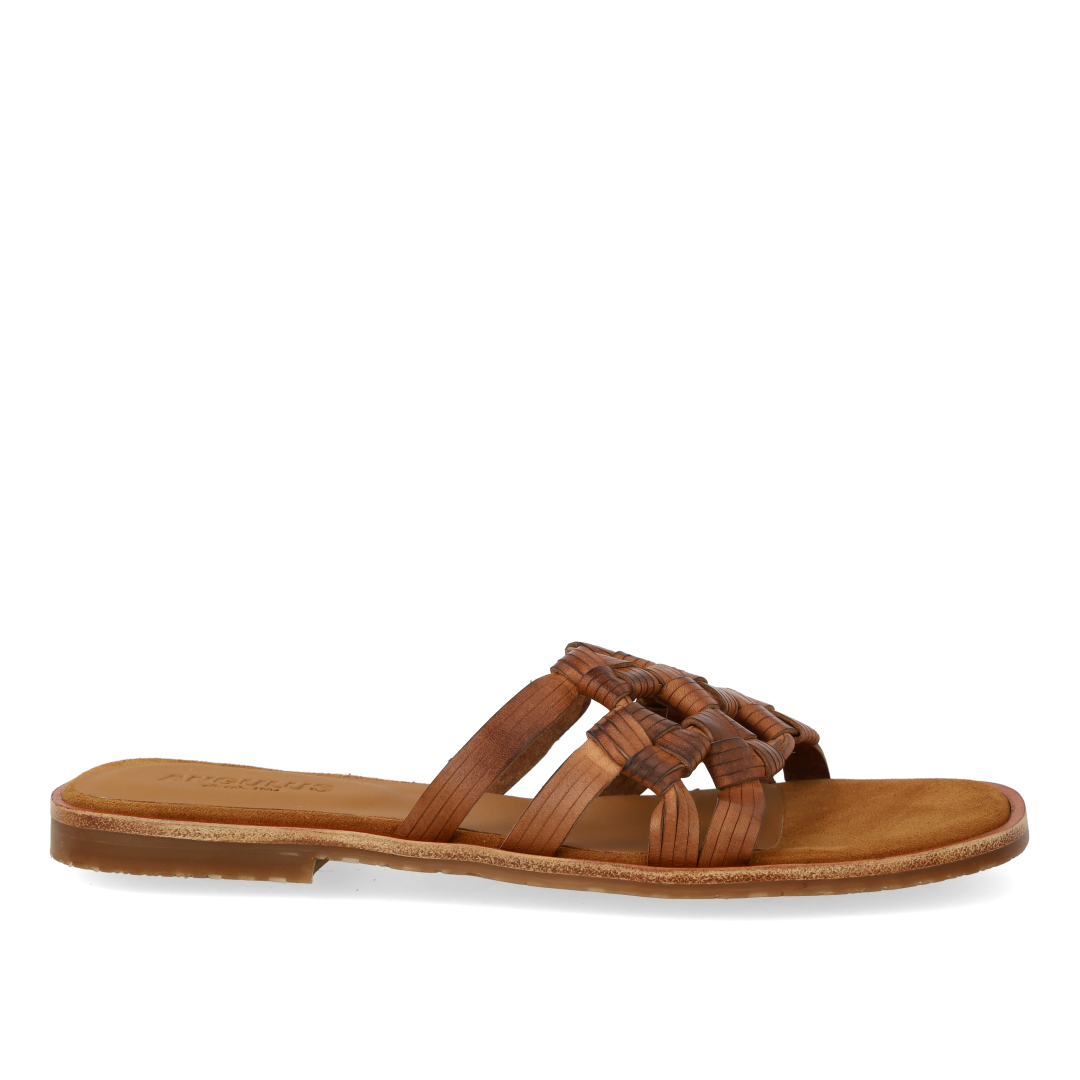 Slip-on sandal with braided detail