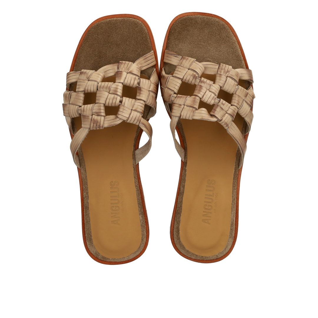Slip-on sandal with braided detail