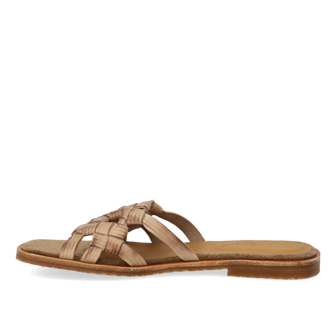 Slip-on sandal with braided detail