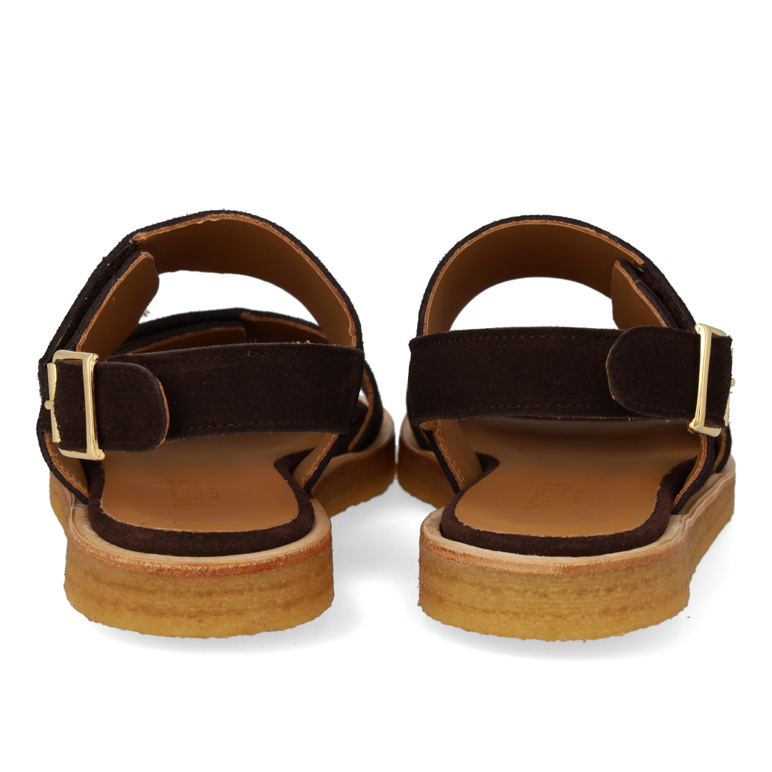 Sandal with adjustable velcro straps