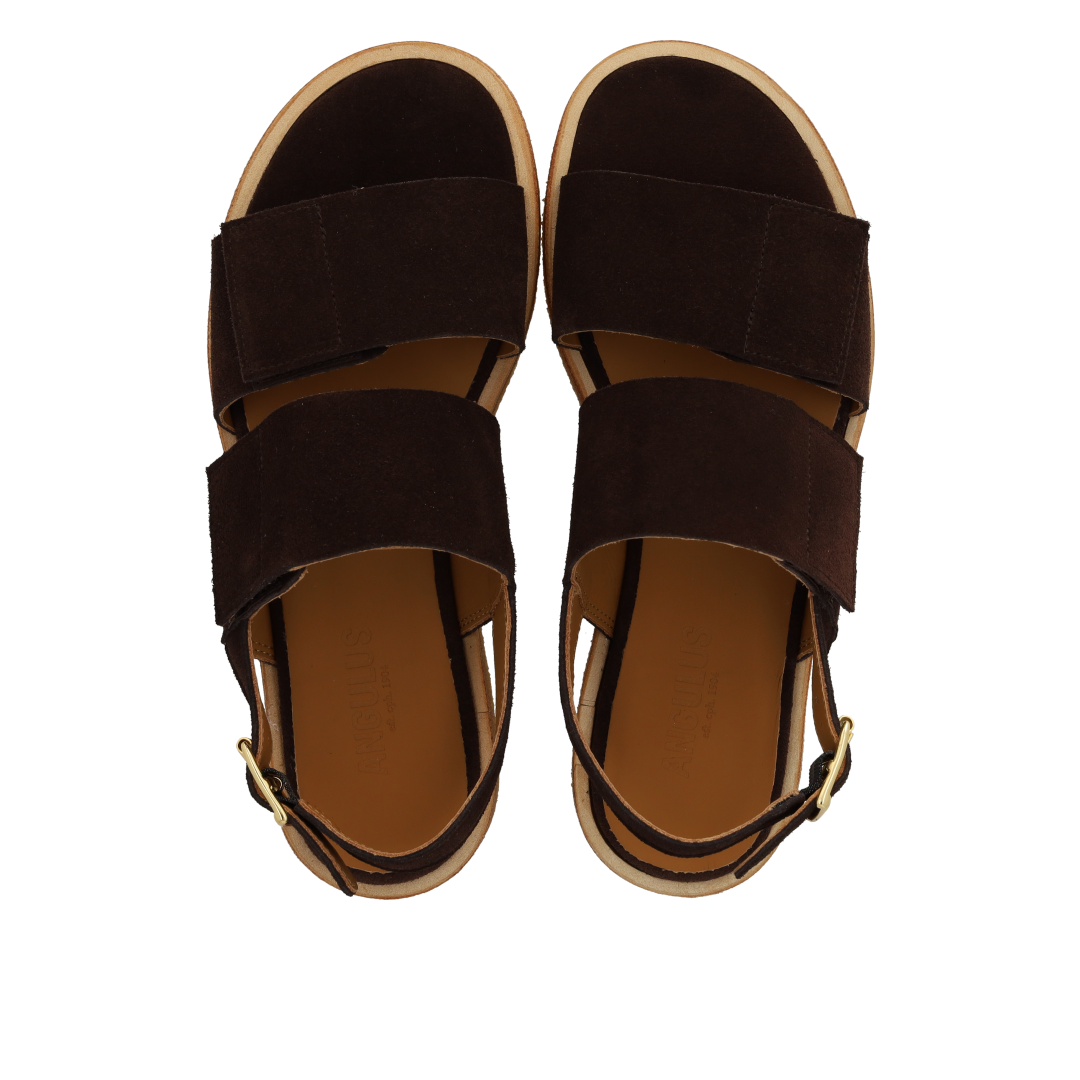 Sandal with adjustable velcro straps
