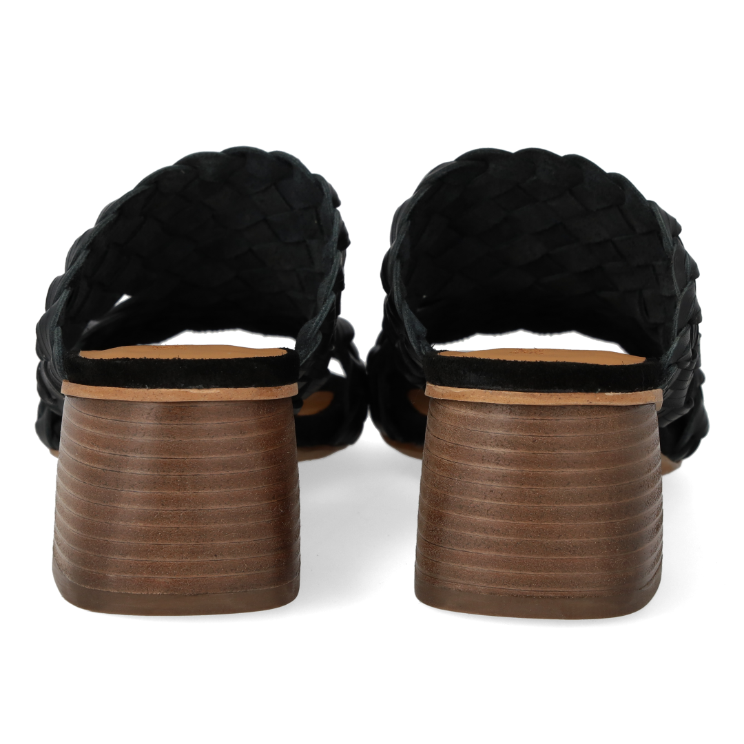 Mule with braided leather detail