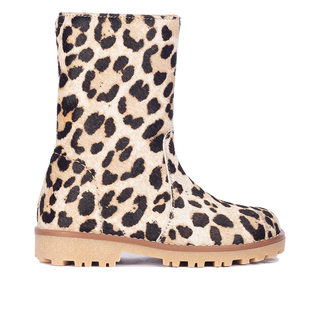 High-shaft boot in pony hair