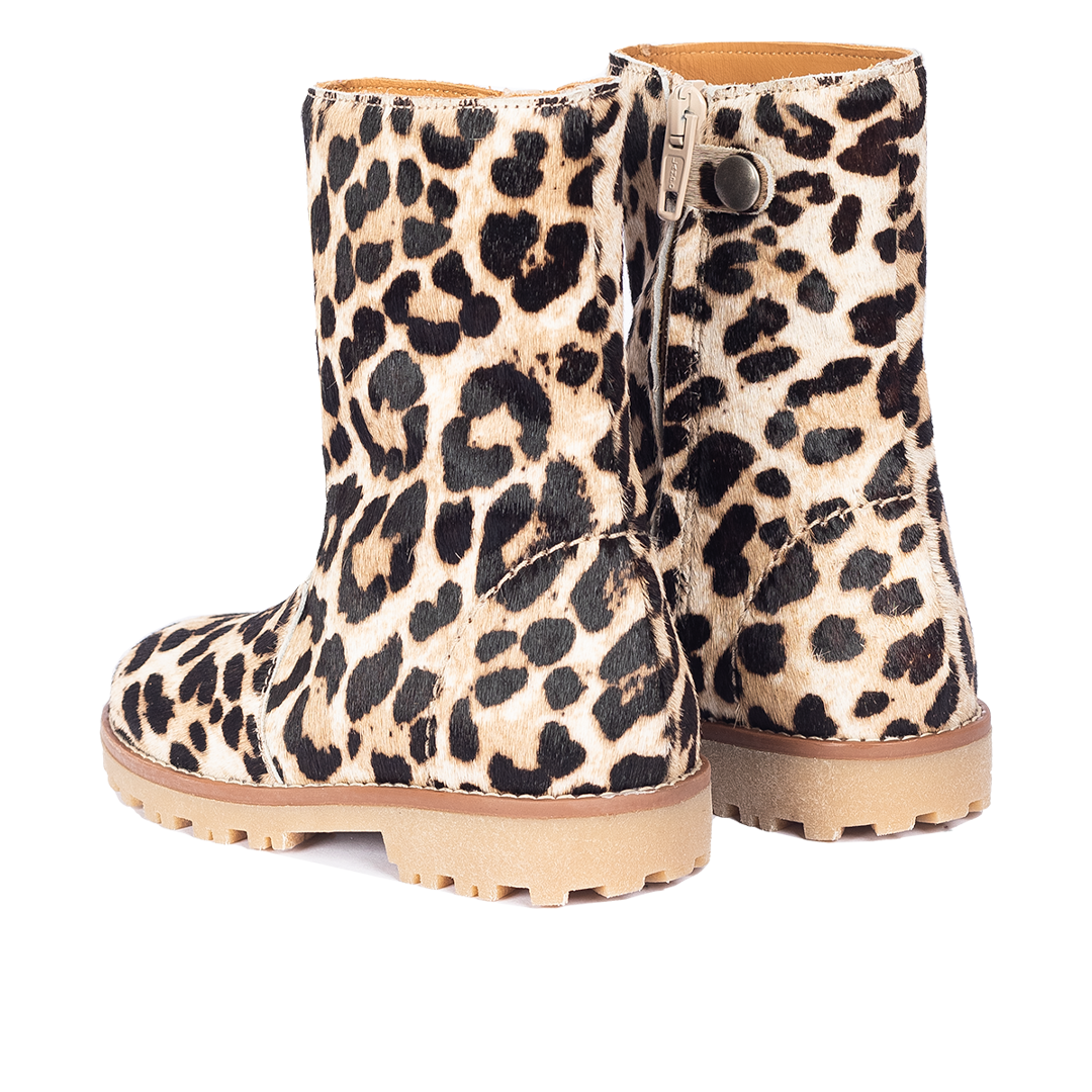 High-shaft boot in pony hair