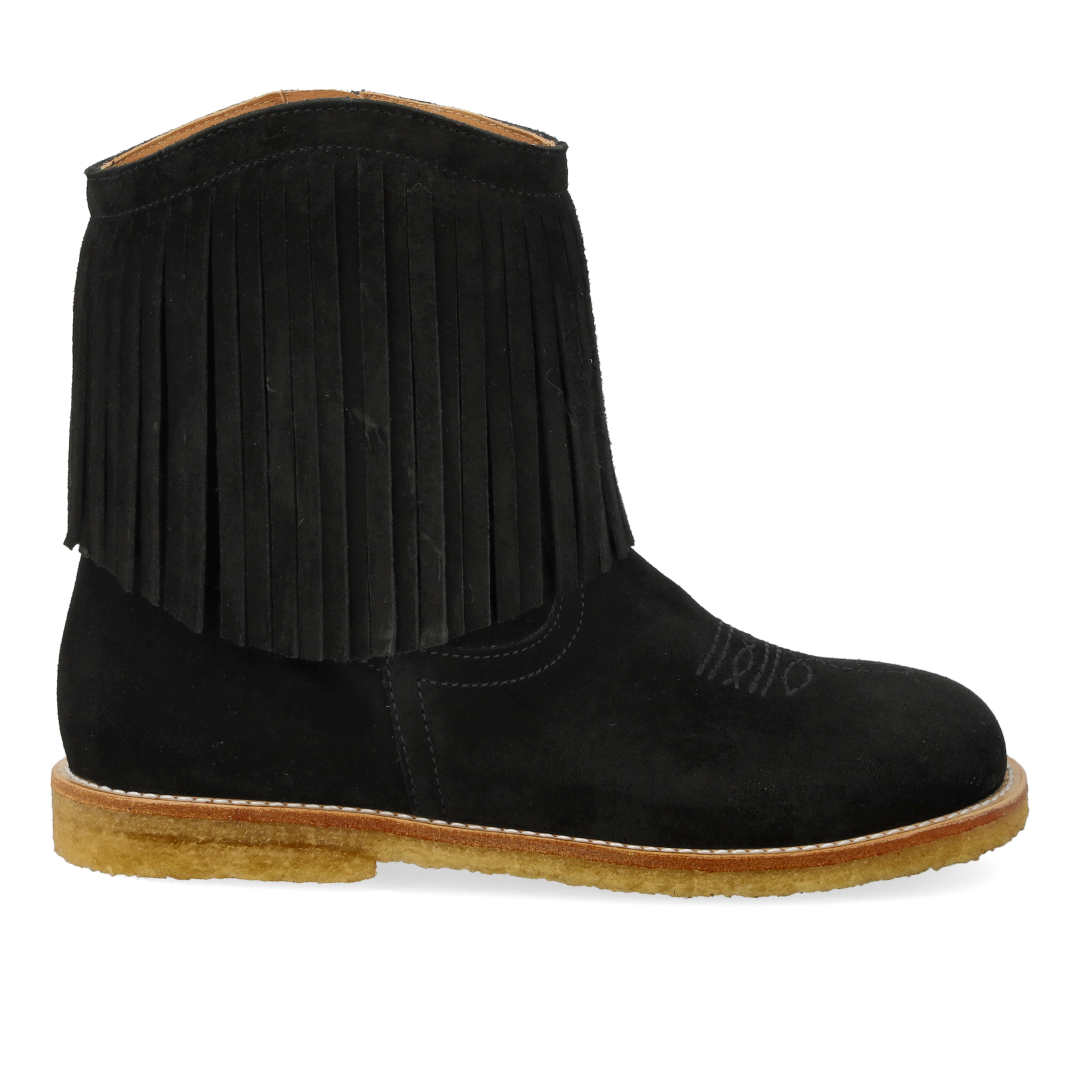 Cowboy boot with fringes and embroidery