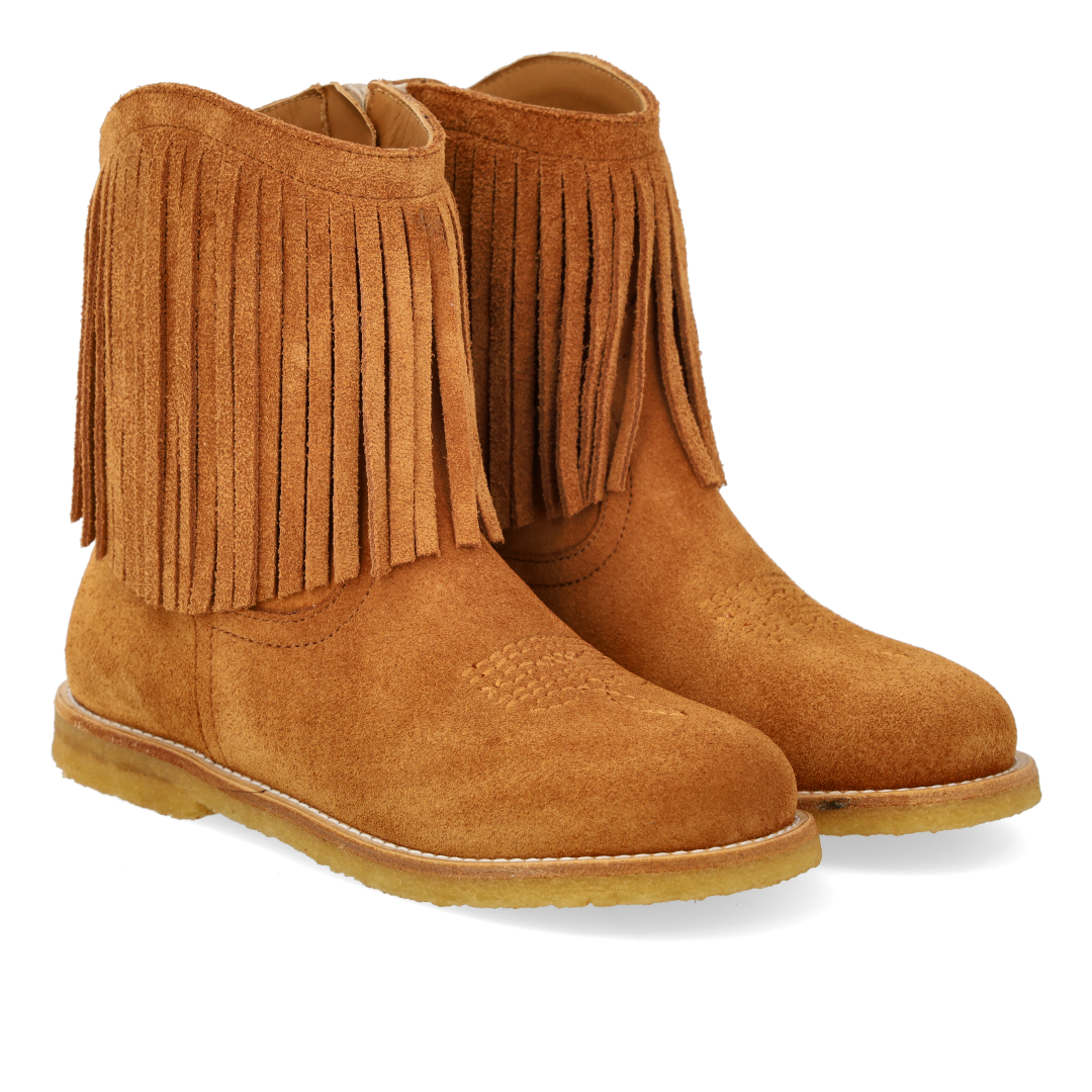 Cowboy boot with fringes and embroidery
