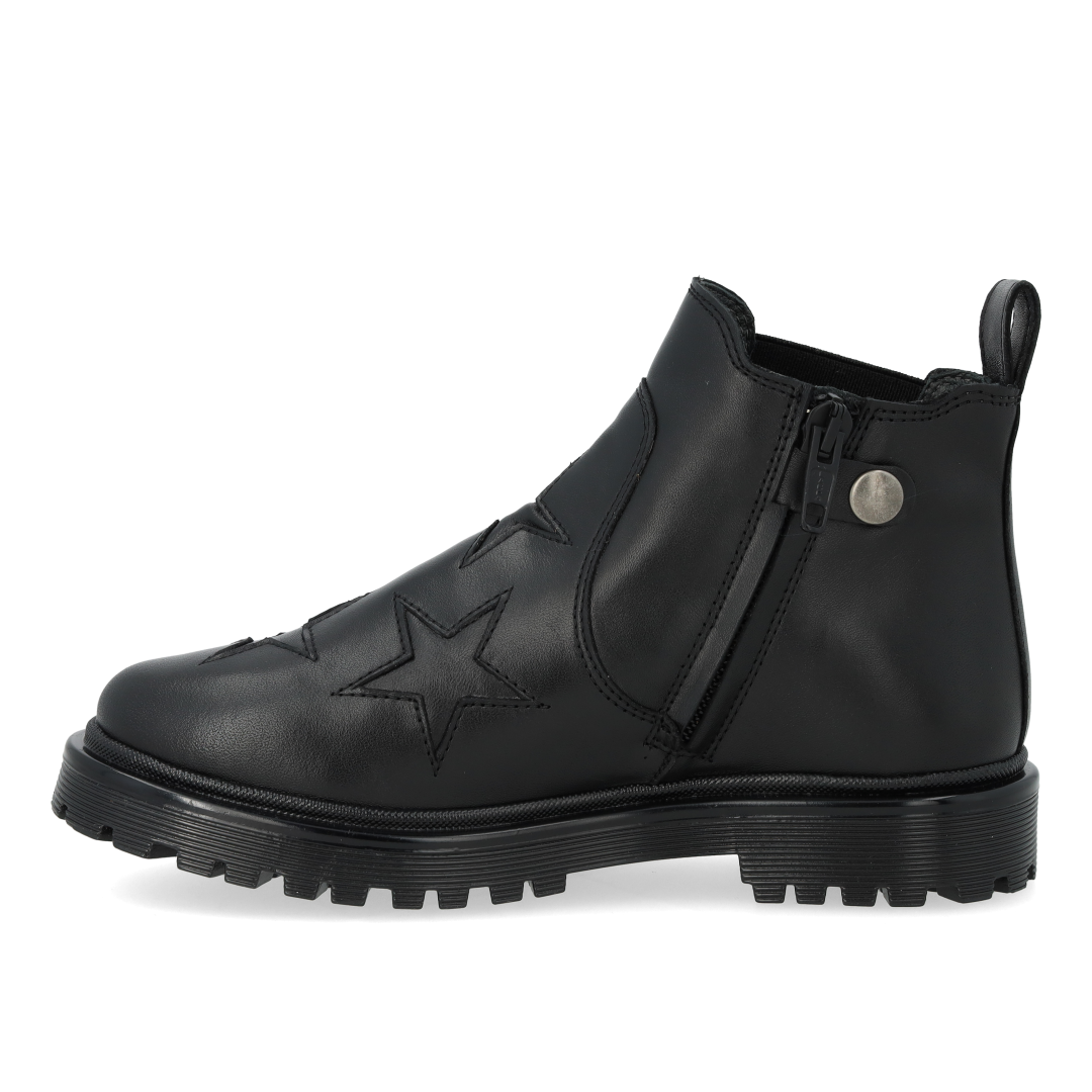Chelsea boot with star cut-out pattern