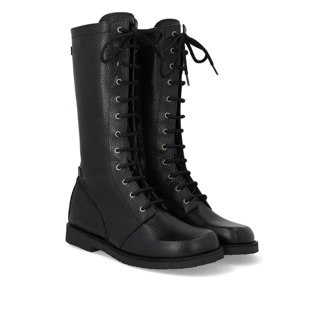 High-cut lace-up boot