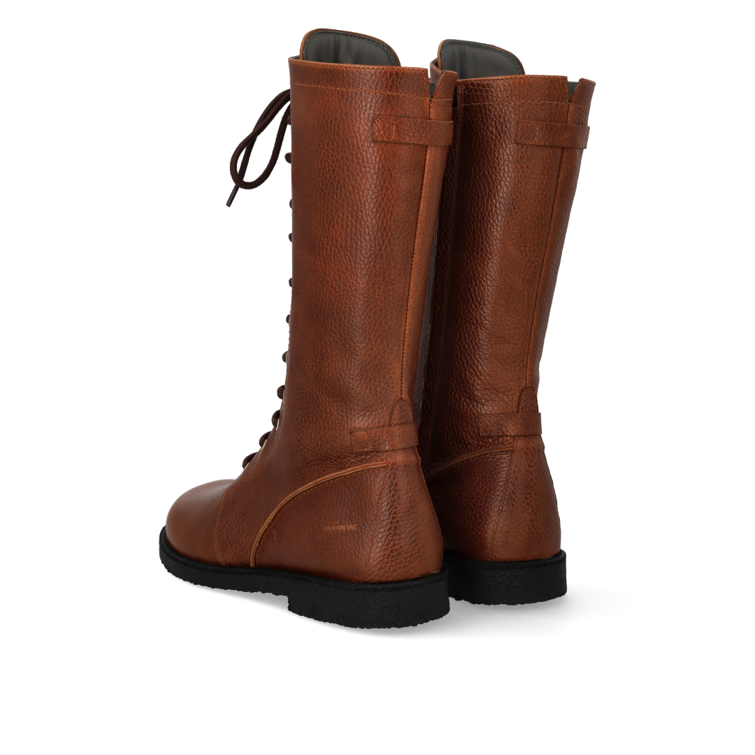 High-cut lace-up boot