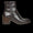 Block heel boot with zipper
