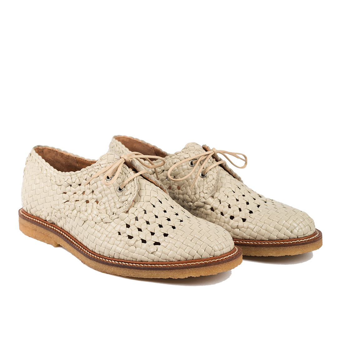Hand-Braided Lace-Up Shoes