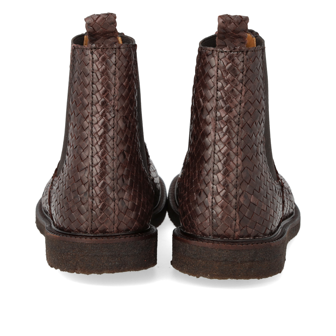 Hand-braided chelsea boot