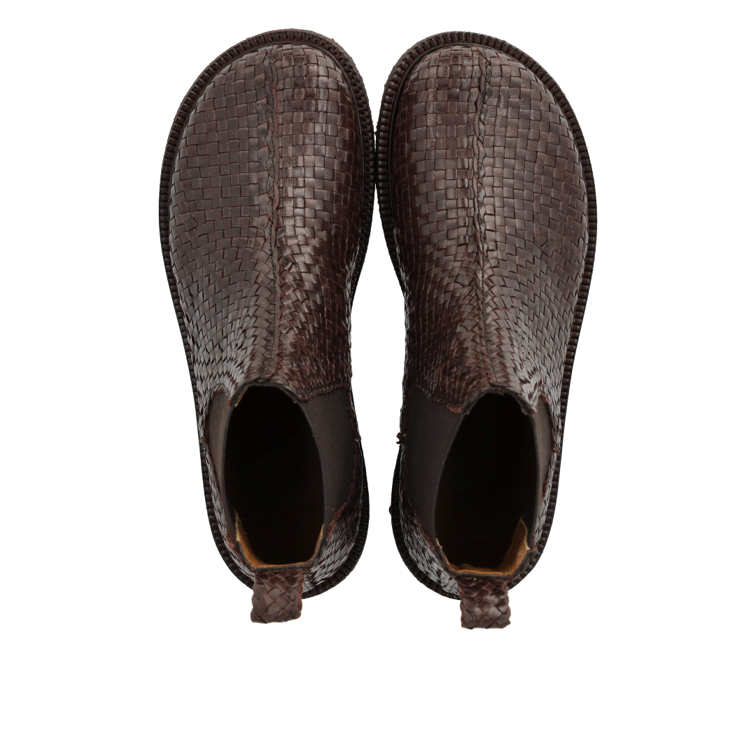 Hand-braided chelsea boot