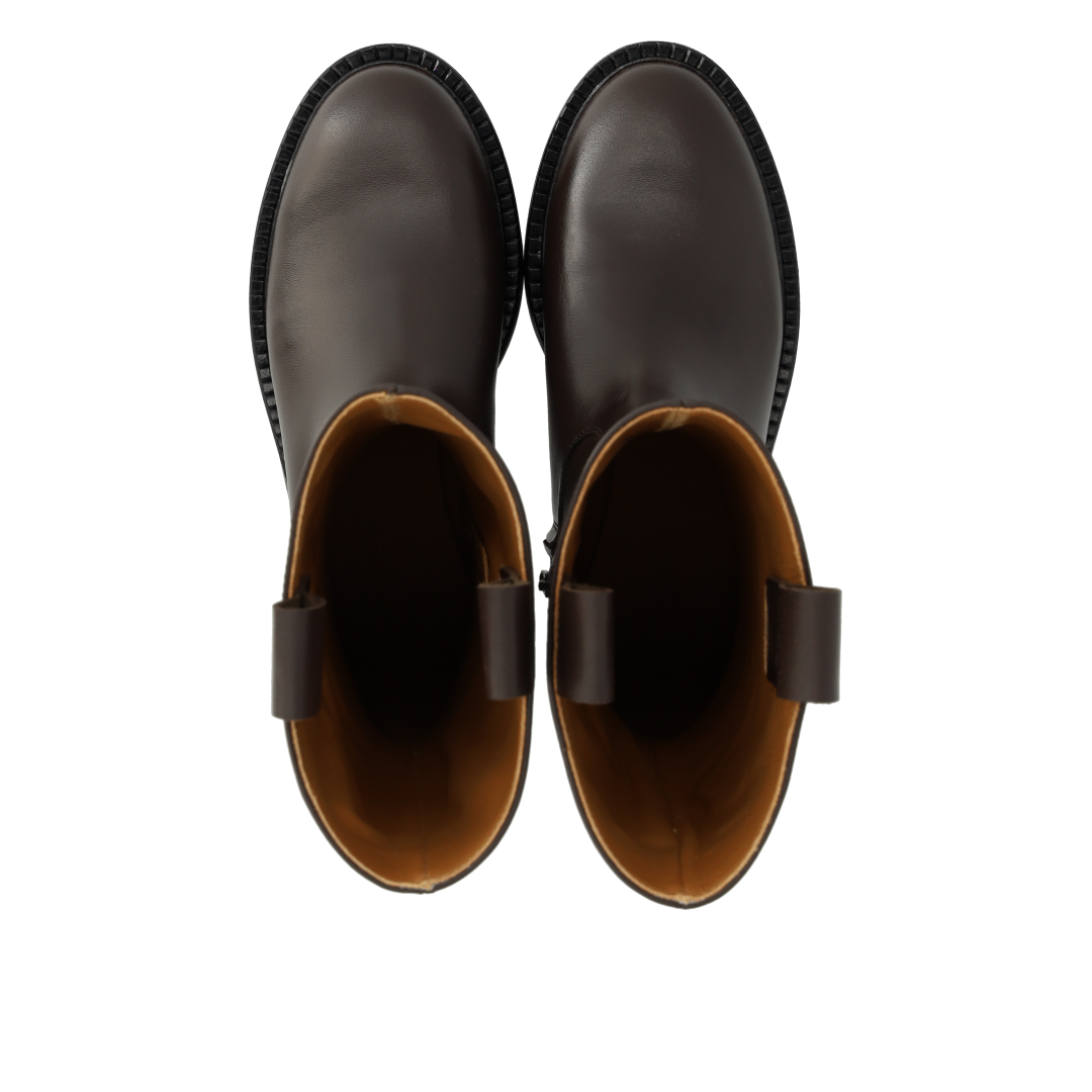 Chunky boot with mid-height shaft
