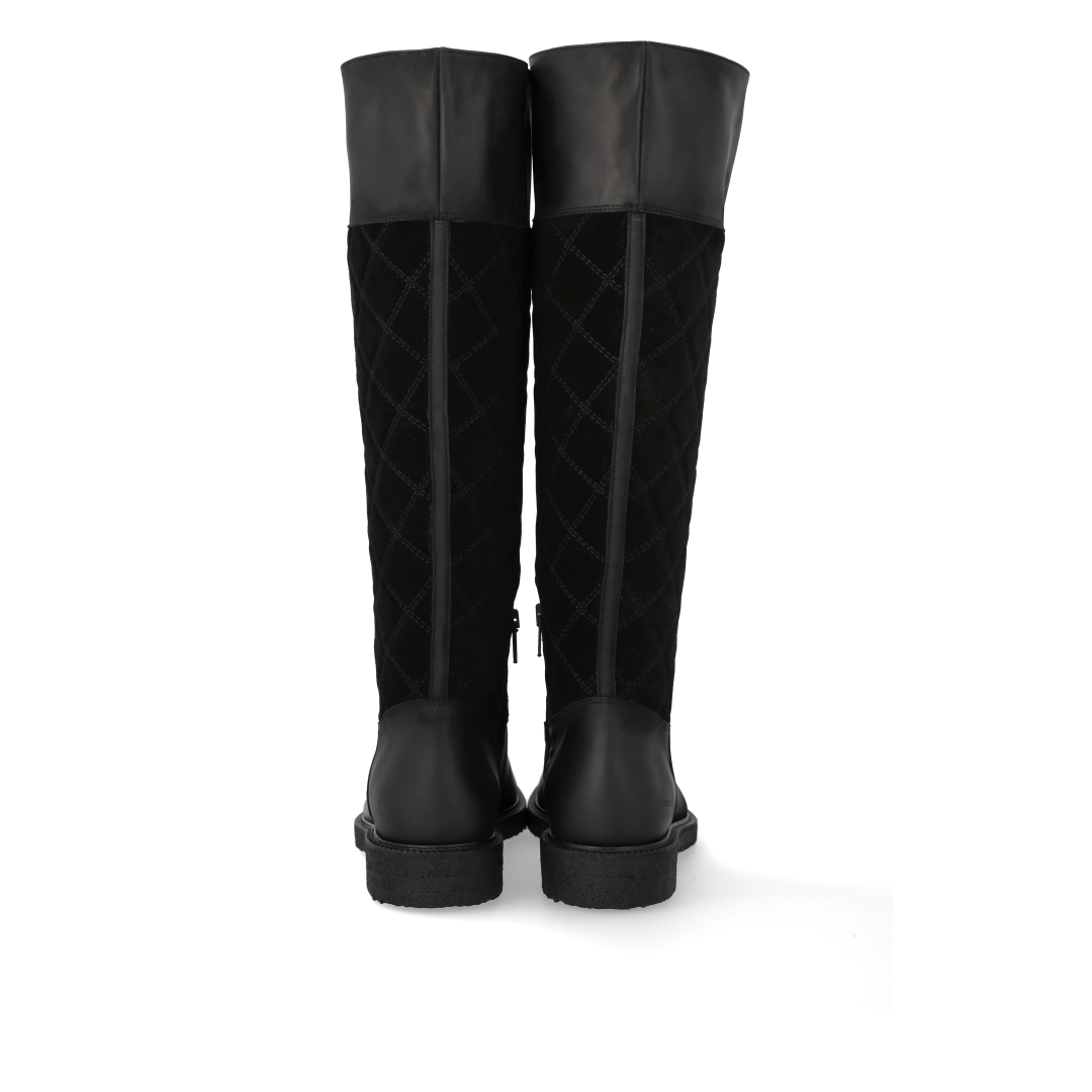 Long Shafted boot with quilted detail