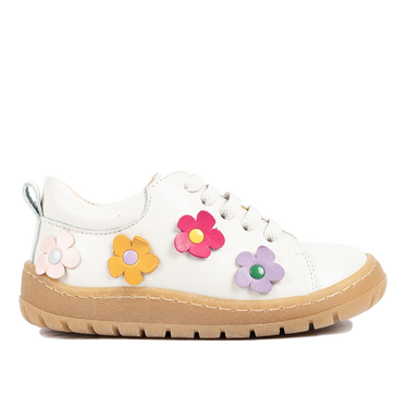 Sneaker with floral applications