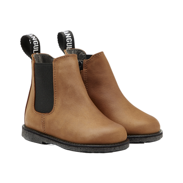 Chelsea boot with logotape and zipper