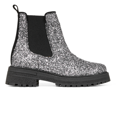 Glitter chelsea Boot on track sole