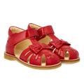 Toddler sandal with bow and velcro closure