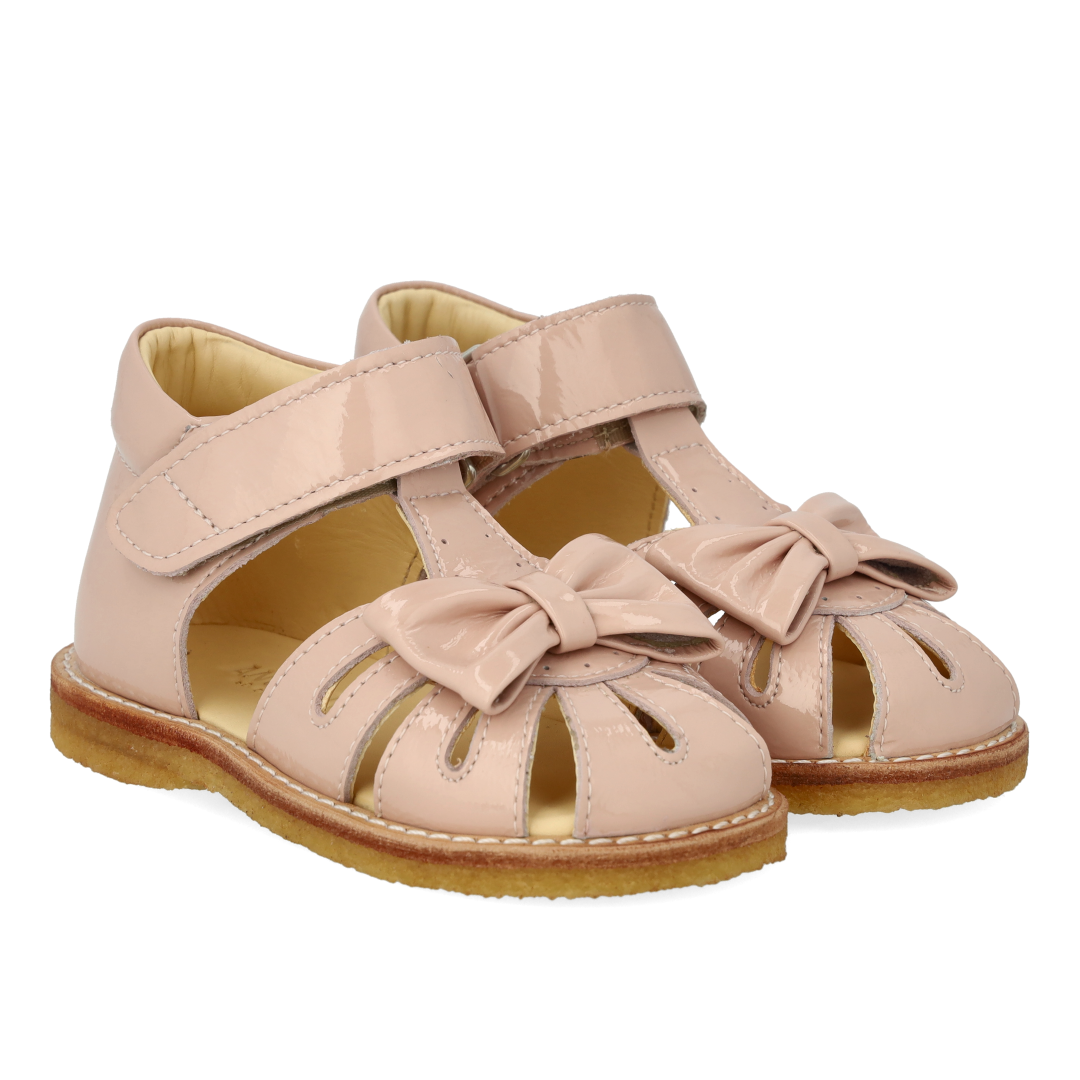Toddler sandal with bow and velcro closure