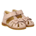 Toddler sandal with bow and velcro closure