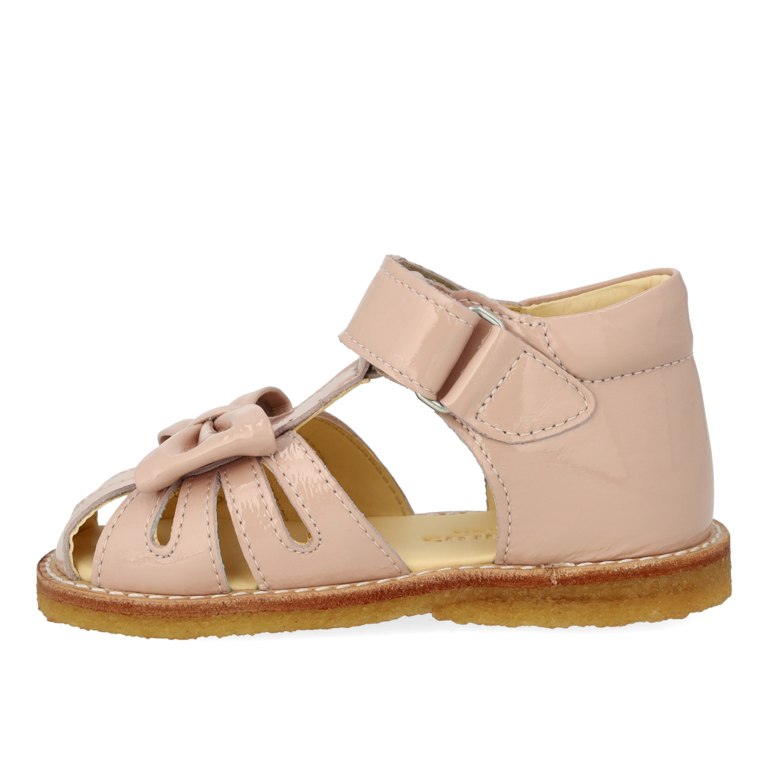 Toddler sandal with bow and velcro closure