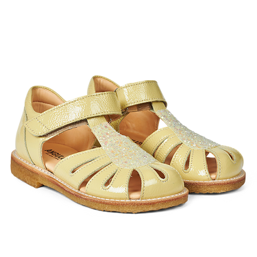 Sandal with drop detail in sparkling glitter