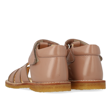 Heart sandal with glitter and velcro closure