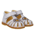 Heart sandal with glitter and Velcro closure