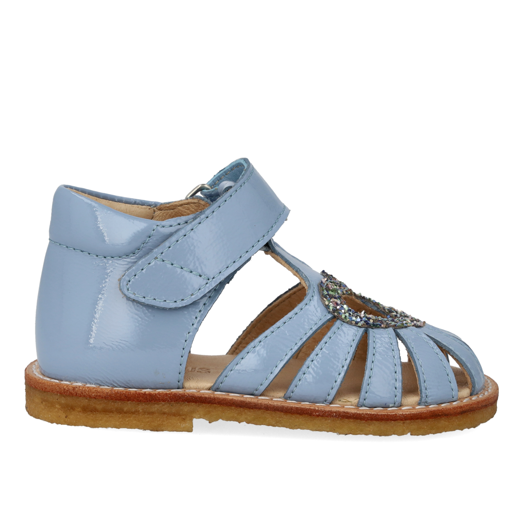 Heart Sandal with Glitter and Velcro Closure